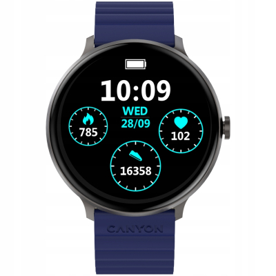Canyon Jacky SW 69 - smartwatch (niebiesko-żółty, CNS-SW69BL)