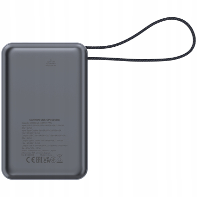 Canyon OnPower 600 powerbank 20 000 mAh z szybkim ładowaniem PD 65 W