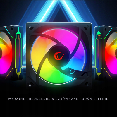 Rampage Wentylator do obudowy 120MM 1800RPM Infinite loop ARGB czarny PWM