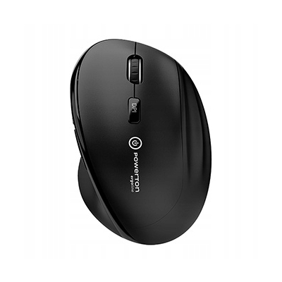 Powerton ERGO CLOE Mysz bezprzewodowa, czarna, 1600DPI