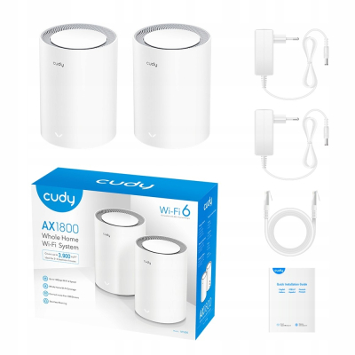 CUDY Zestaw 2 wydajnych routerów Wi-Fi System WiFi Mesh M1800  AX1800 Sklep KOZIENICE RADOM