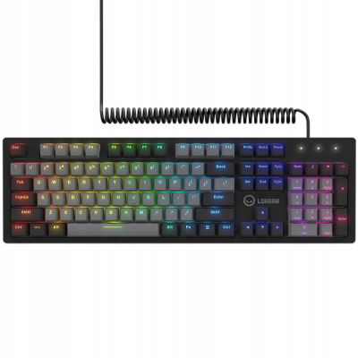 LORGAR Klawiatura Gamingowa Azar 514, przewodowa, RGB, Czarna