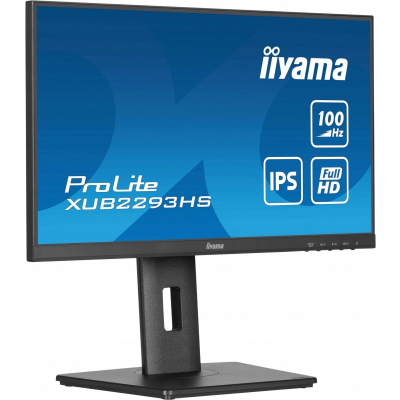 IIYAMA Monitor 22 cale XUB2293HS-B6 IPS HDMI DP HAS(150mm)