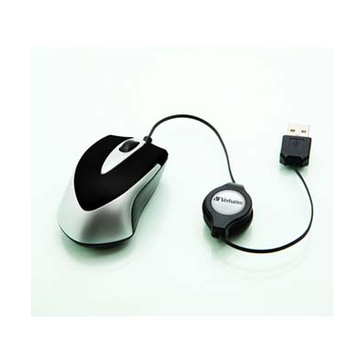 Verbatim Go Mini 49020 Mysz przewodowa, czarna, 1000DPI