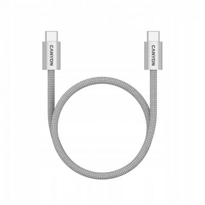 CANYON Kabel OnWire 60MG C-C 60W Magnes w oplocie 1m Szary