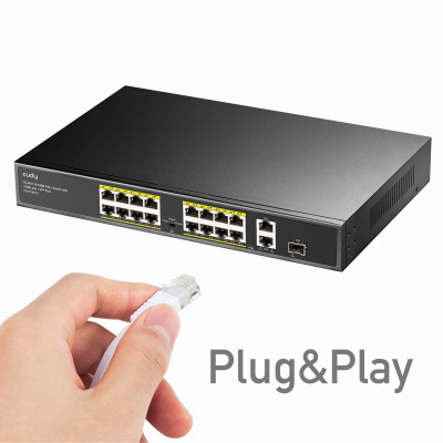 CUDY Przełącznik FS1018PS1 16xFE PoE+ 200W 1xSFP Sklep KOZIENICE RADOM