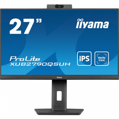 IIYAMA Monitor 27 cali XUB2790QSUH-B1 IPS QHD CAM MIC HDMI DP 3xUSB 100Hz