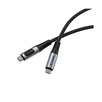 Verbatim USB kabel USB C (M) - USB C (M), 240W, 1.2m, czarny, box, 31849
