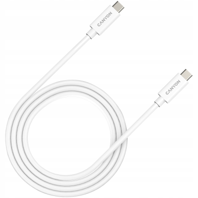 CANYON Kabel UC-44 USB-C do USB-C 240W 40Gbps 4k 1m Biały