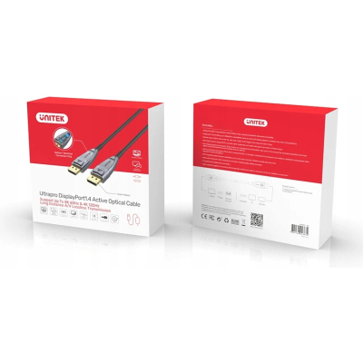 Unitek kabel optyczny DisplayPort 1.4 AOC 8K 5m