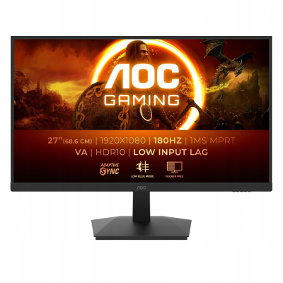 AOC Monitor C27G4ZXU 27 cali Zakrzywiony Fast VA 280Hz