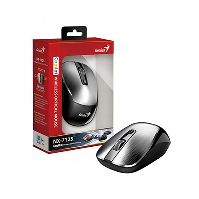 Genius NX-7125 Mysz bezprzewodowa, srebrna, 1200DPI