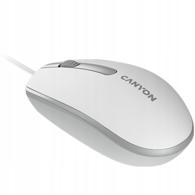 Canyon M-10 - przewodowa mysz optyczna Biało-szara