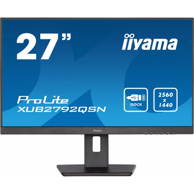 IIyama Monitor 27 cali XUB2792QSN-B5 IPS QHD,Dock,HDMI,DP,HAS