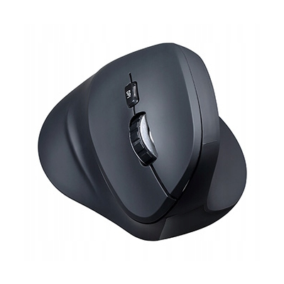Powerton ERGO SHARK Mysz bezprzewodowa, czarna, 1600DPI