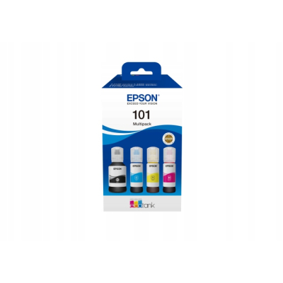 Tusz Epson zestaw EcoTank 101 C13T03V64A czarny czerwony niebieski żółty