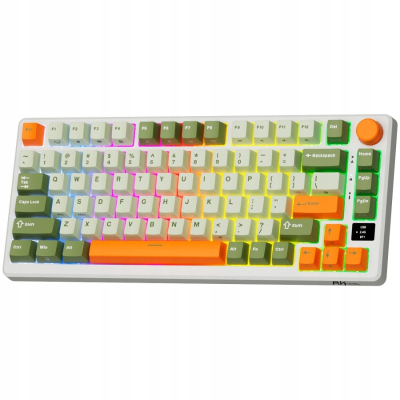 ROYAL KLUDGE RK-M75 Slate Cyan Gaming Keyboard Cream switch