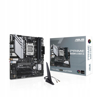 ASUS Płyta główna Prime B650M-A WIFI II AM5 4DDR5 HDMI/DP mATX