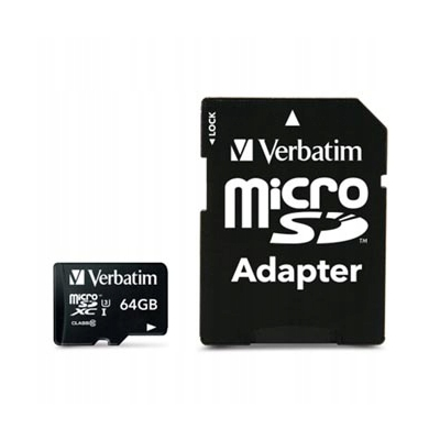 Verbatim Karta pamięci Micro Secure Digital Card Pro U3, 64GB, micro SDXC