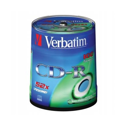 Verbatim CD-R Extra Protection, 100-pack, 700MB, 52x, 80min. 43411