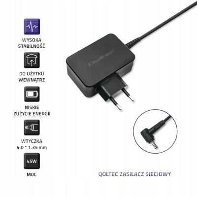 Qoltec Zasilacz do ultrabooka Asus 45W 19V 2.37A 4.0*1.35