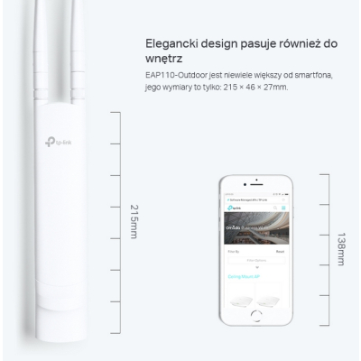 TP-LINK Punkt dostępu EAP110-Outdoor N300 PoE