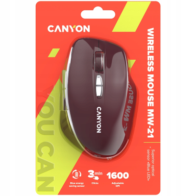 Canyon MW-21 - mysz bezprzewodowa 2.4 GHz czerwona