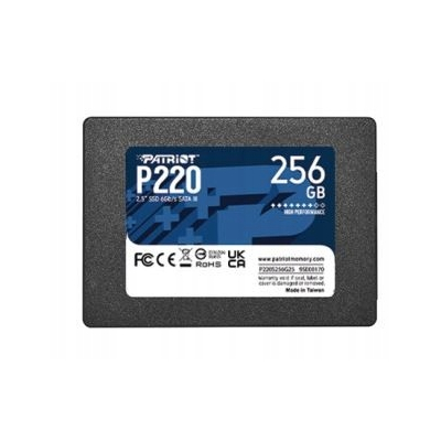 Patriot SSD 256GB P220 550/490 MB/s SATA III 2,5