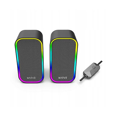 Marvo głośniki HAVOC 20BK, 6W, czarne, podświetlane