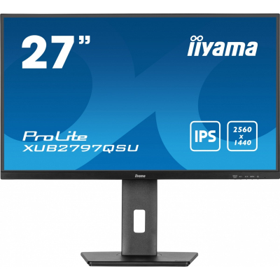 IIYAMA Monitor 27 cali XUB2797QSU-B1 IPS HDMI DP 100Hz QHD HAS USB 2x2W