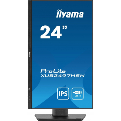 IIYAMA Monitor 24 cale XUB2497HSN-B2 IPS USB-C Dock HDMI DP Pivot HAS