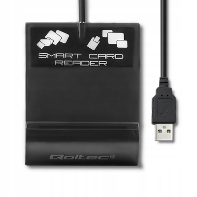 Qoltec Inteligentny czytnik chipowych kart SCR-0636 USB 2.0 +USB-C