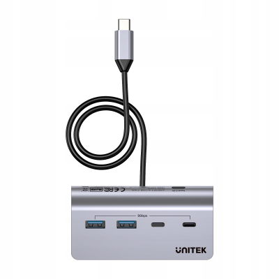 Unitek HUB aluminiowy USB-A/USB-C z 4 portami 5Gbp