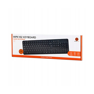 Powerton LIFE SLIM Klawiatura przewodowa (USB) US, czarna