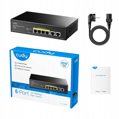CUDY Przełącznik FS1006P 6xFE (4xPoE+) 65W SKLEP KOZIENICE RADOM