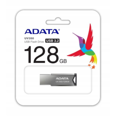 ADATA Pendrive UV350 128GB USB 3.1 Metallic AUV350-128G-RBK