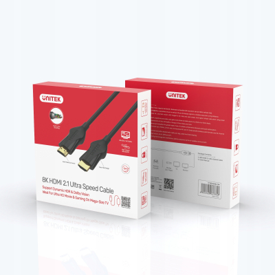 Unitek przewód HDMI 2.1 8K, 4K@120Hz, C11060BK-1M