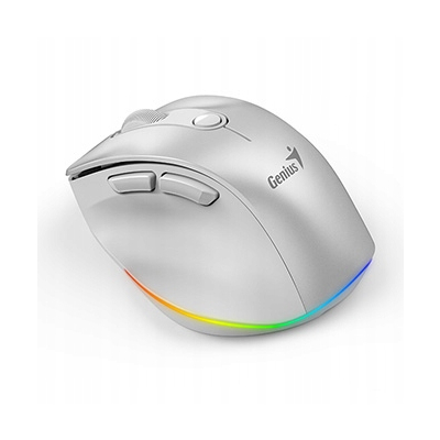 Genius Ergo 9000S Pro Mysz bezprzewodowa, biała, 2400DPI