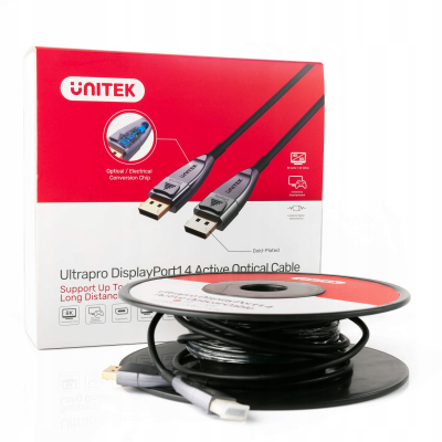 Unitek kabel optyczny DisplayPort 1.4 AOC 8K 15m