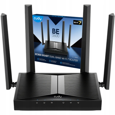 CUDY Router WIFI 7 Bezprzewodowy BE3600 WR3600H 2,5G MESH VPN