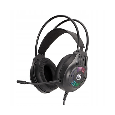 Marvo H8326 słuchawki z mikrofonem, przewodowa, czarna