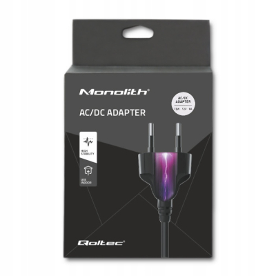 Qoltec Zasilacz desktopowy 72W 12V 6A 5.5*2.1 +kabel zasilający 51106