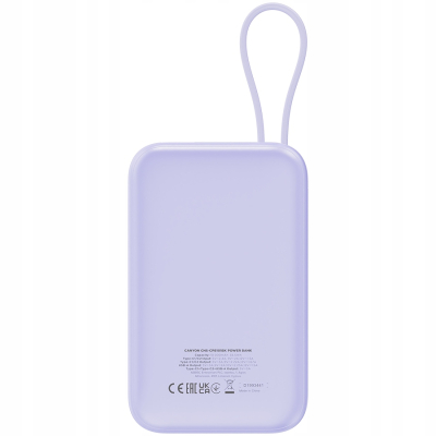 CANYON Power Bank OnPower 101 z kablem 10000 mAh PD22.5W Fiolet