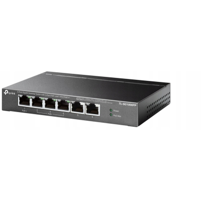 TP-LINK Przełącznik SG1006PP 6GE (3PoE+ 1PoE++)