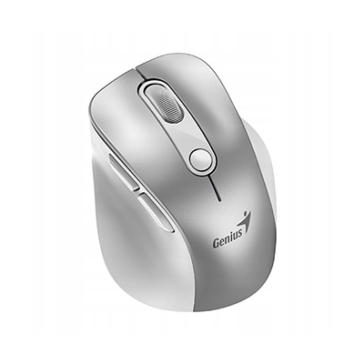 Genius Ergo 9000S Pro Mysz bezprzewodowa, srebrna, 2400DPI