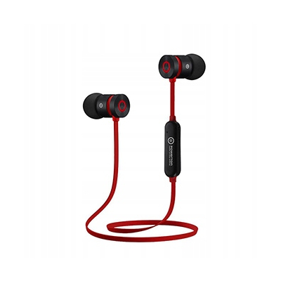 Powerton LIFE ARIVO Bezprzewodowe słuchawki bluetooth, czarno-czerwona