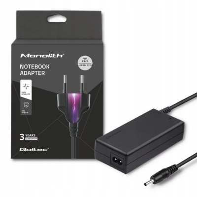 Qoltec Zasilacz do Asus 45W 19V 2.37A 3.0*1.0 +kabel zasilający 51508