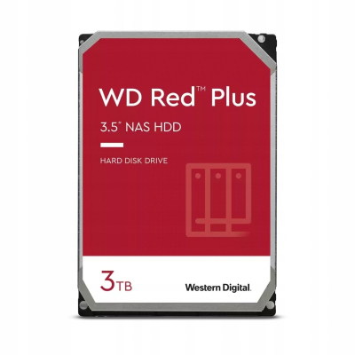 Dysk WD Red Plus 3TB 3,5 CMR 128MB/5400RPM