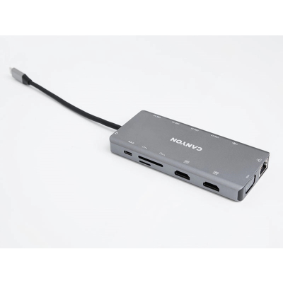 CANYON HUB DS-12 13 w 1 4k USB-C Szary