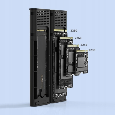 Qoltec Obudowa kieszeń na dysk M.2 SSD SATA NVMe USB-C DUAL 2 x 2TB